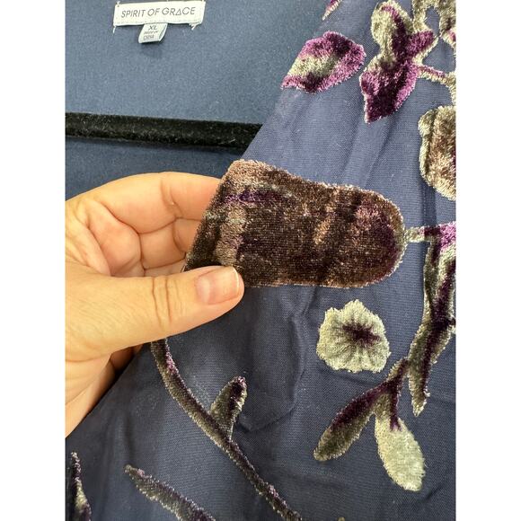 Floral Navy Midi Dress - Picture 5 of 14